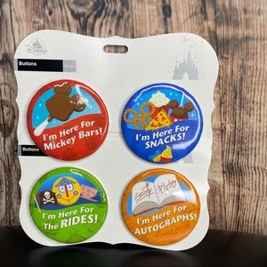 NWT 4 Disney Parks Buttons